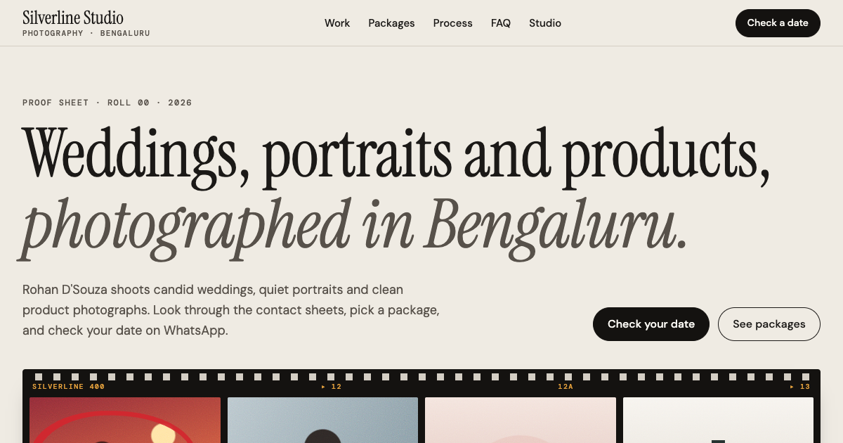 Contact Sheet template screenshot